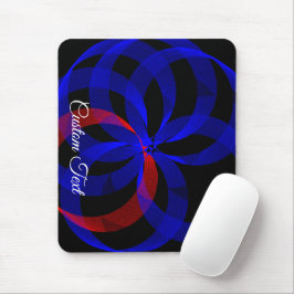 Alfombrilla De Ratón Red Revolving Accent Geometric Mouse Pad