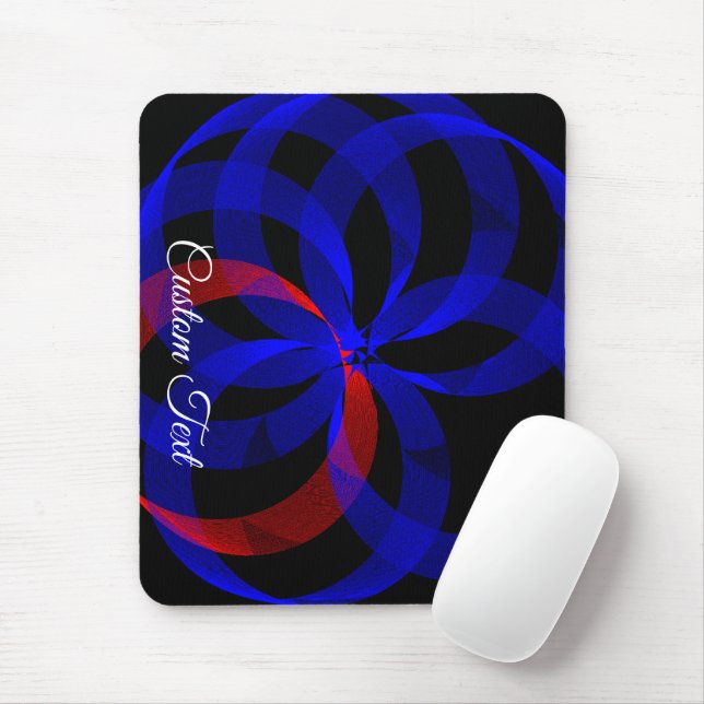 Alfombrilla De Ratón Red Revolving Accent Geometric Mouse Pad (Con ratón)