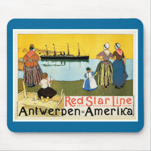 Alfombrilla De Ratón Red Star Line ~ Antwerpen-Amerika