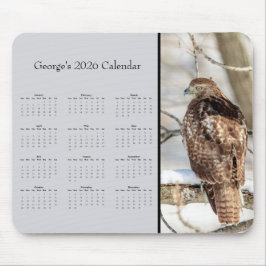 Alfombrilla De Ratón Red-tailed Hawk: Customize full year 2026 calendar
