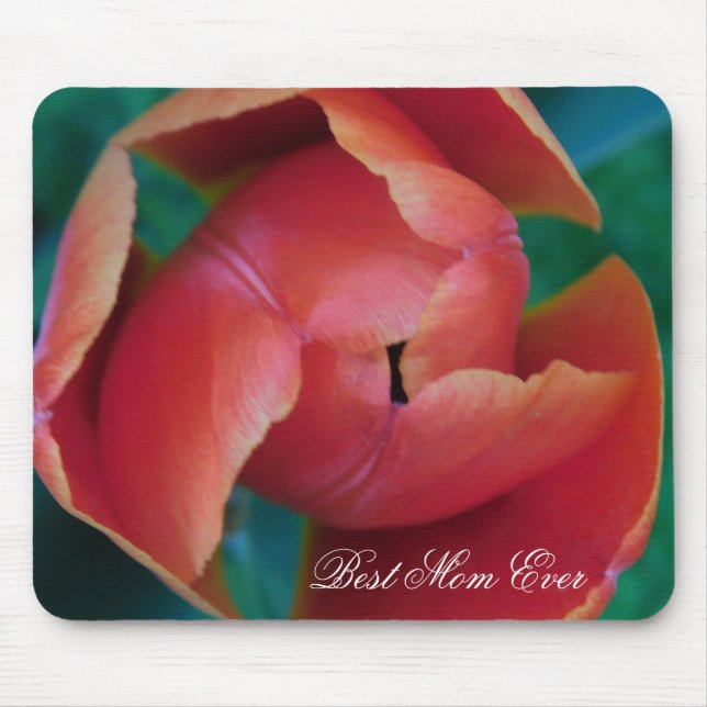 Alfombrilla De Ratón Red Tulip Macro Photo Mouse Pad (Frente)