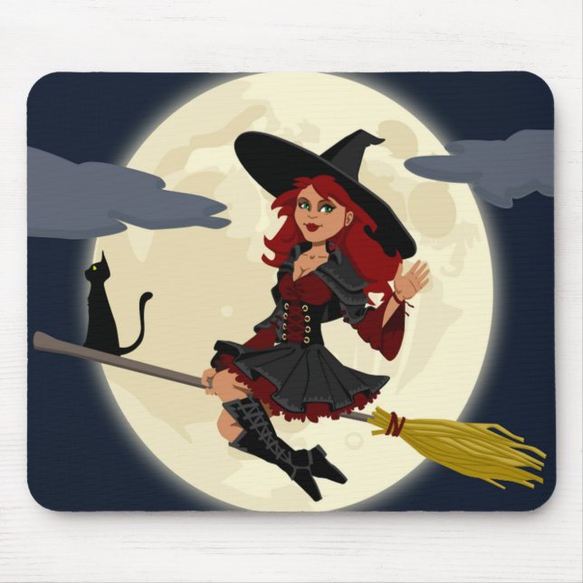 ALFOMBRILLA DE RATÓN REDHEADED HALLOWEEN WITCH (Frente)