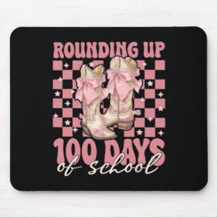 Alfombrilla De Ratón Redondeando 100 Días De Colegio Lazo Coquette Rosa