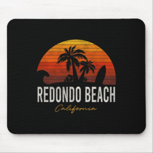Alfombrilla De Ratón Redondo Beach California Palms Vacation Surf Sundo