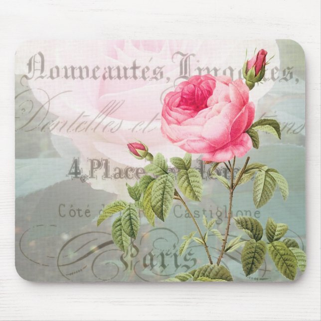 Alfombrilla De Ratón Redoute French Rosa Mousepad (Frente)