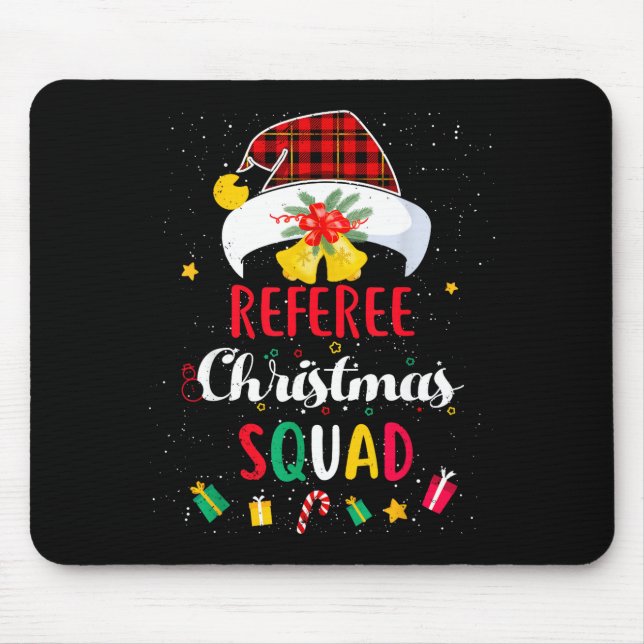 Alfombrilla De Ratón Referee Christmas Squad Santa Hat Umre Match  (Frente)