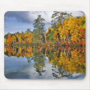 Alfombrilla De Ratón Reflejos de estanque en otoño, Maine