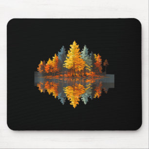 Alfombrilla De Ratón Reflexión de la naturaleza bosque de otoño gráfico