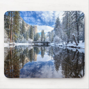 Alfombrilla De Ratón Reflexión del invierno en Yosemite