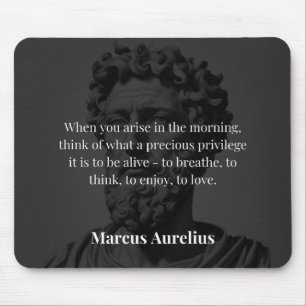 Alfombrilla De Ratón Reflexión matutina de Marcus Aurelius: Gratitud de