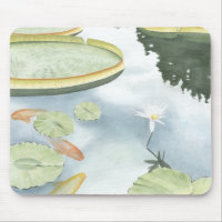 Reflexión sobre el estanque de Koi con peces y lir