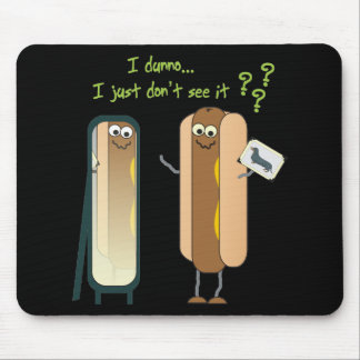 Alfombrilla De Ratón Reflexiones Mousepad del perrito caliente