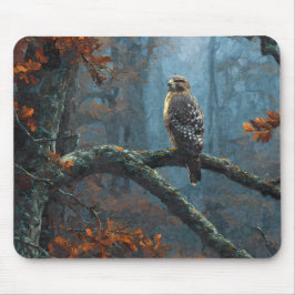 Alfombrilla De Ratón Regal Hawk Blue Forest Branch Mousepad