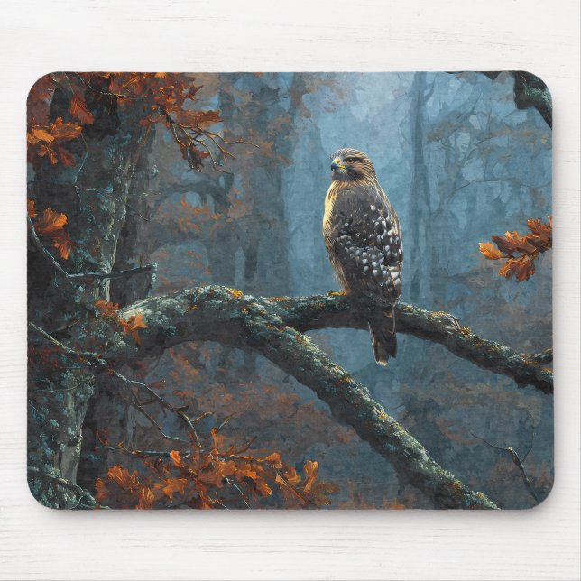 Alfombrilla De Ratón Regal Hawk Blue Forest Branch Mousepad (Frente)