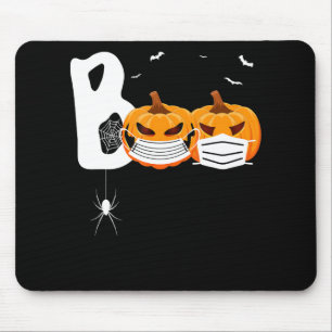 Alfombrilla De Ratón Regalo de araña Calabazas de Halloween con másca
