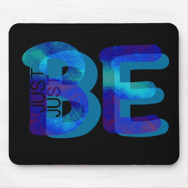 Alfombrilla De Ratón Regalo de atención SÓLO BE Neon Blue 3D Puede Añad (Frente)