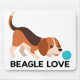 Alfombrilla De Ratón Regalo de Beagle Lindo Funny Cartoon Amante de Per