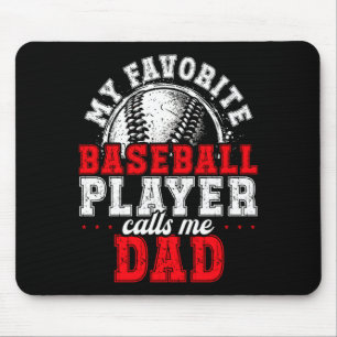 Alfombrilla De Ratón Regalo de béisbol familiar a juego Papá Foto del e