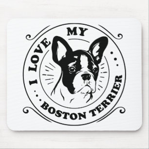 Alfombrilla De Ratón Regalo de Boston Terrier Adorable Amante de Perros