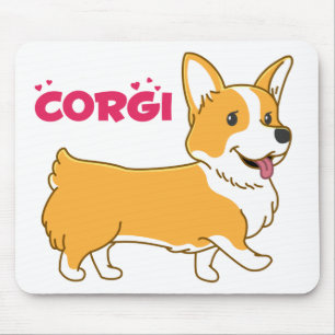Alfombrilla De Ratón Regalo de cachorro adorable dibujo animado Corgi G