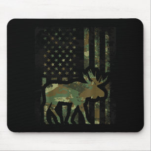 Alfombrilla De Ratón Regalo de Camuflaje Bandera Americana Caza Alce Pa