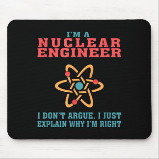 Alfombrilla De Ratón Regalo de cita divertida de ingeniero nuclear para