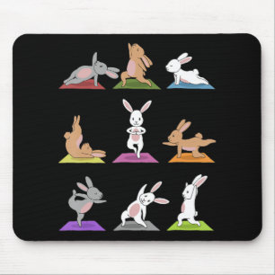 Alfombrilla De Ratón Regalo de conejo Yoga Bunny En Deportes De Yoga