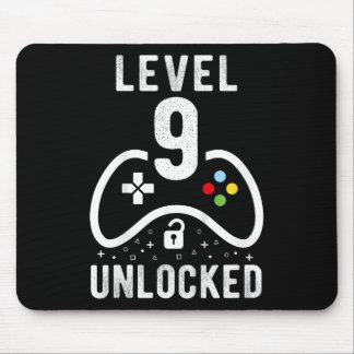 Alfombrilla De Ratón Regalo de cumpleaños 9 Videojuego desbloqueado niv
