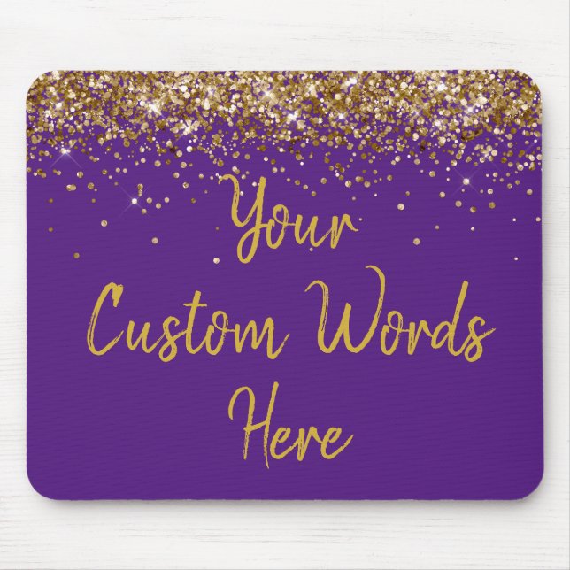 Alfombrilla De Ratón Regalo de cumpleaños de Purple Gold Assistant pers (Frente)