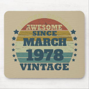 Alfombrilla De Ratón Regalo de cumpleaños vintage personalizado