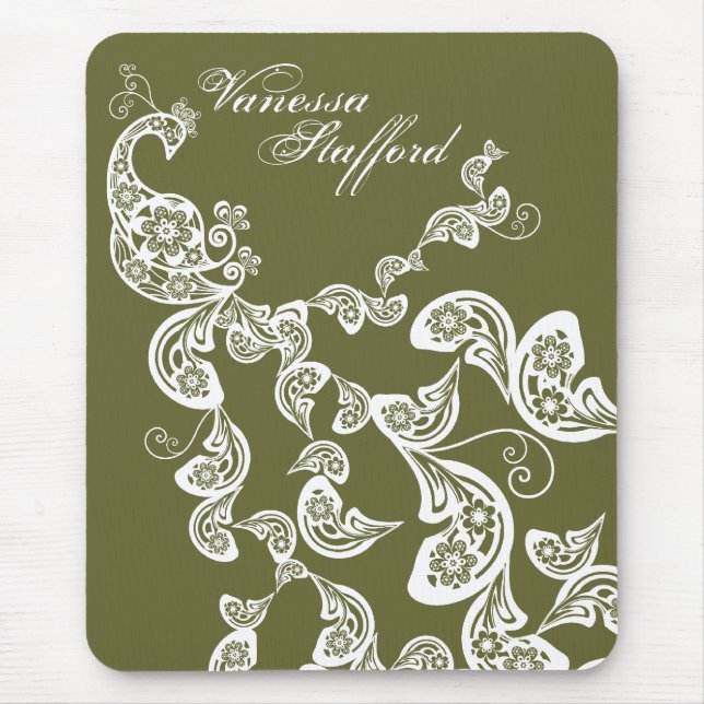 Alfombrilla De Ratón Regalo de encargo blanco Mousepad del modelo (Frente)