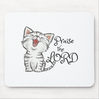 Alfombrilla De Ratón regalo de escritura cristiana con gato lindo, Alab