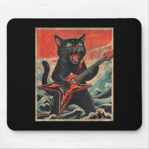 Alfombrilla De Ratón Regalo de estilo de banda genial gato guitarrista