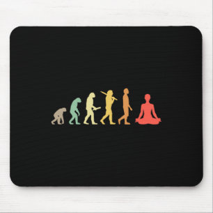Alfombrilla De Ratón Regalo de Evolución de Yoga Retro para Yoguis y Am