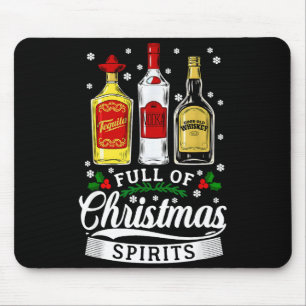 Alfombrilla De Ratón Regalo de fiesta de Navidad bebiendo alcohol lleno