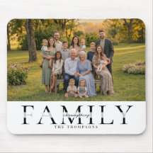 Regalo de Foto de Nombre de Familia Elegante