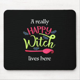 Alfombrilla De Ratón Regalo de Halloween Una Bruja Realmente Feliz Aq