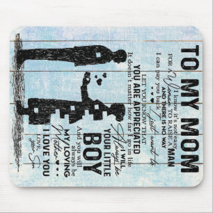 Alfombrilla De Ratón Regalo De Hijo A Mamá, Carta Personalizada A Mi Re