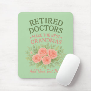 Alfombrilla De Ratón Regalo de Jubilación Floral Mejor Abuela Médico Ju