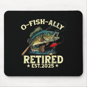 Alfombrilla De Ratón Regalo de jubilación por pesca O-fish-ialmente ret