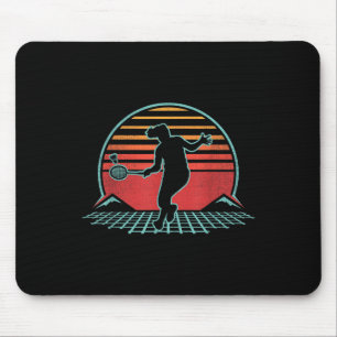 Alfombrilla De Ratón Regalo de jugador de bádminton retro vintage estil