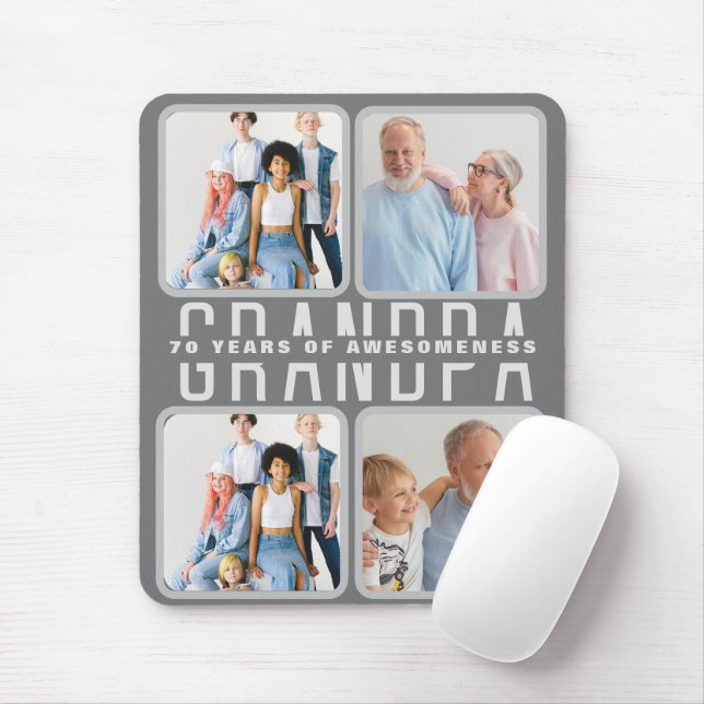 Alfombrilla De Ratón Regalo de los abuelos para los 70 años (Con ratón)
