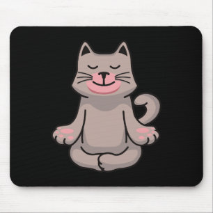 Alfombrilla De Ratón Regalo de meditación de gato de yoga Namaste