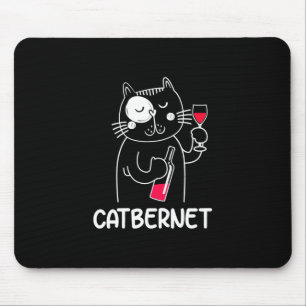 Alfombrilla De Ratón Regalo de Navidad   Bebedor de vino Catbernet