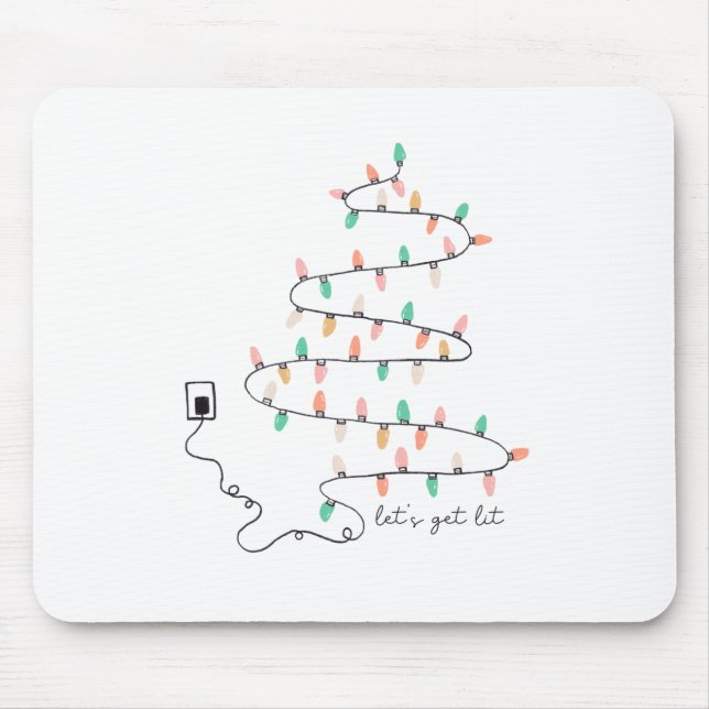 Alfombrilla De Ratón Regalo de Navidad Dejar que se ilumine (Frente)