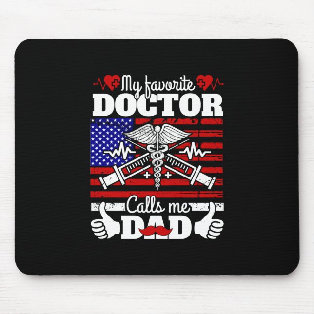 Alfombrilla De Ratón Regalo de Navidad | Mi Médica Favorito Me Llama Pa (Frente)