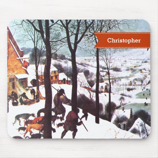 Alfombrilla De Ratón Regalo de Navidades de Bella Artes de nombres pers (Frente)