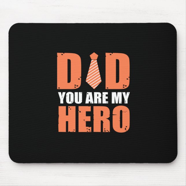 Alfombrilla De Ratón Regalo de padre | Papá, eres mi héroe (Frente)