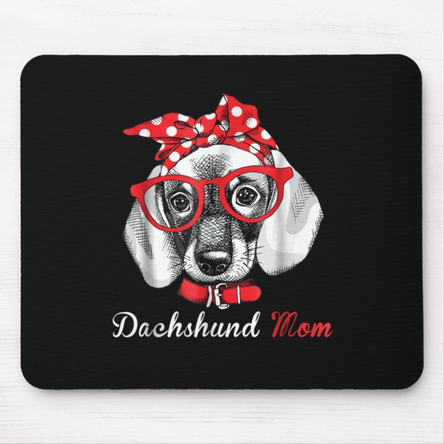 Alfombrilla De Ratón Regalo de perro | Mami Dachshund Encantadora (Frente)
