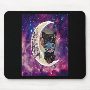 Alfombrilla De Ratón Regalo de perro Te Amo A La Luna Y A La Vuelta